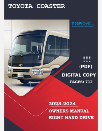 toyota coaster 2023-2024 owners manual in english